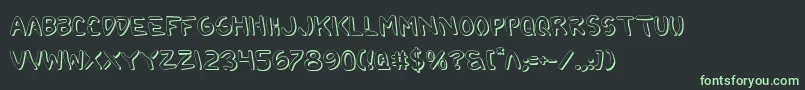 Fonte 2toonShadow – fontes verdes em um fundo preto