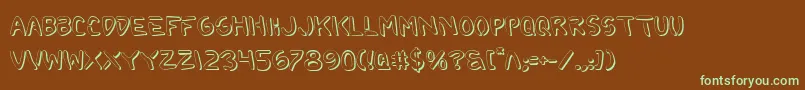 2toonShadow Font – Green Fonts on Brown Background