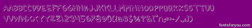 2toonShadow Font – Green Fonts on Purple Background