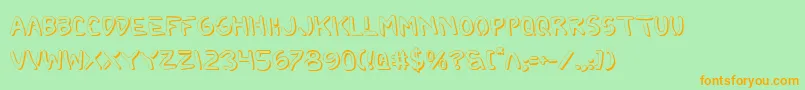 2toonShadow Font – Orange Fonts on Green Background