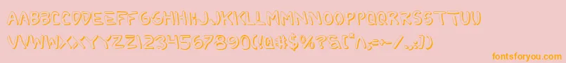 2toonShadow Font – Orange Fonts on Pink Background