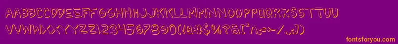 2toonShadow Font – Orange Fonts on Purple Background