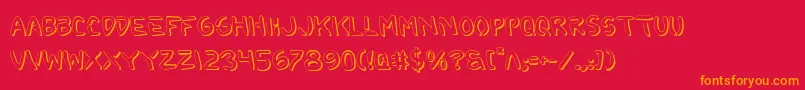 2toonShadow Font – Orange Fonts on Red Background