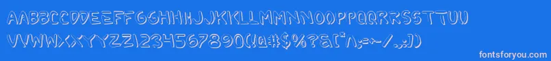 2toonShadow Font – Pink Fonts on Blue Background