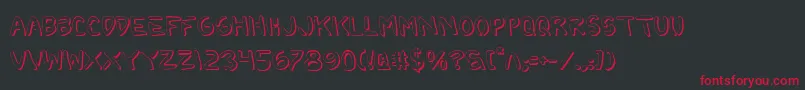 2toonShadow Font – Red Fonts on Black Background