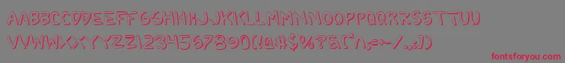 2toonShadow Font – Red Fonts on Gray Background