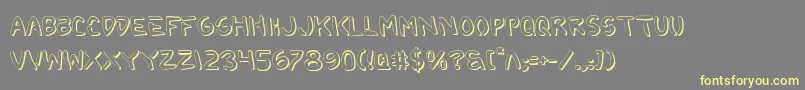 2toonShadow-Schriftart – Gelbe Schriften auf grauem Hintergrund