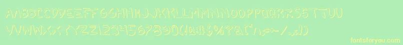 2toonShadow Font – Yellow Fonts on Green Background