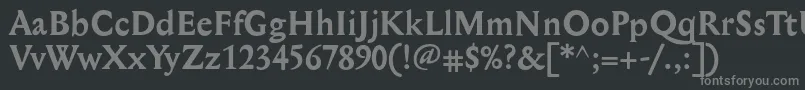 MediaevalBold Font – Gray Fonts on Black Background