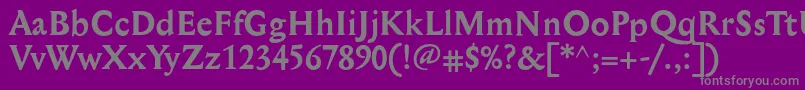 MediaevalBold Font – Gray Fonts on Purple Background