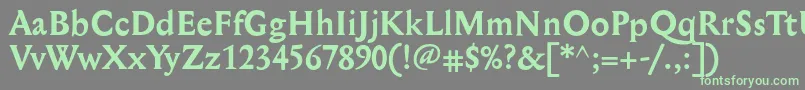 MediaevalBold Font – Green Fonts on Gray Background
