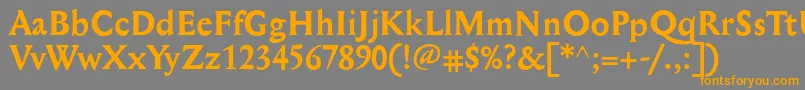MediaevalBold Font – Orange Fonts on Gray Background
