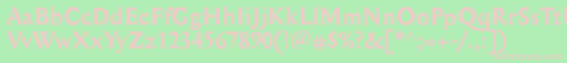 MediaevalBold Font – Pink Fonts on Green Background