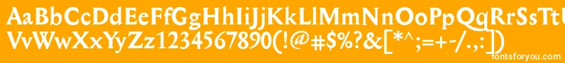 MediaevalBold Font – White Fonts on Orange Background