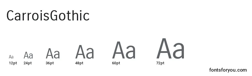 CarroisGothic Font Sizes