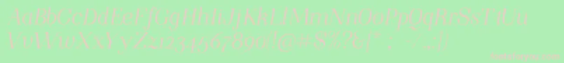 NightstillcomesItalicFinalSample Font – Pink Fonts on Green Background