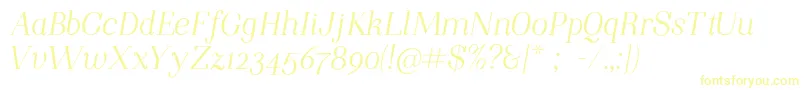 NightstillcomesItalicFinalSample-fontti – keltaiset fontit