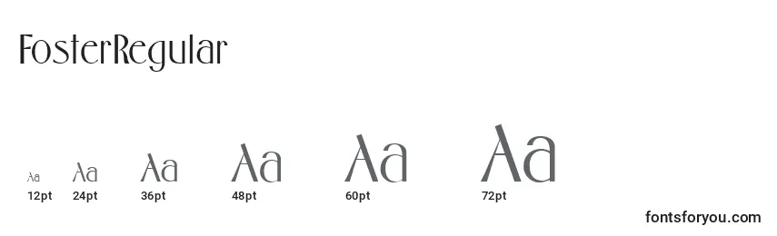 FosterRegular Font Sizes