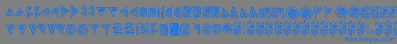 Touppeka Font – Blue Fonts on Gray Background