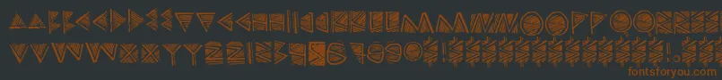 Touppeka-fontti – ruskeat fontit mustalla taustalla