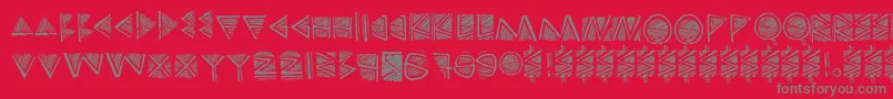 Touppeka Font – Gray Fonts on Red Background