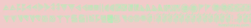 Touppeka Font – Green Fonts on Pink Background