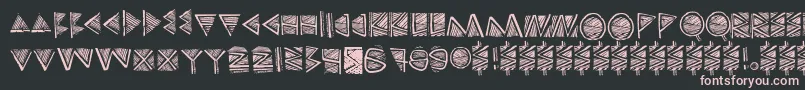 Touppeka Font – Pink Fonts on Black Background