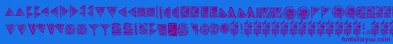 Touppeka Font – Purple Fonts on Blue Background