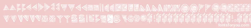 Touppeka Font – White Fonts on Pink Background