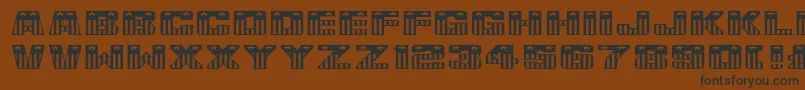 UsaFlagNormala Font – Black Fonts on Brown Background