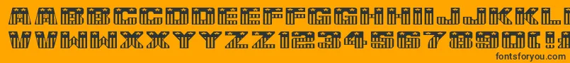 UsaFlagNormala Font – Black Fonts on Orange Background