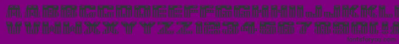 UsaFlagNormala-Schriftart – Schwarze Schriften auf violettem Hintergrund
