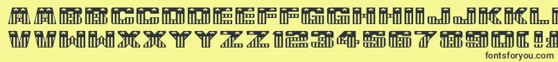 UsaFlagNormala Font – Black Fonts on Yellow Background