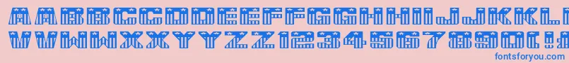 UsaFlagNormala Font – Blue Fonts on Pink Background