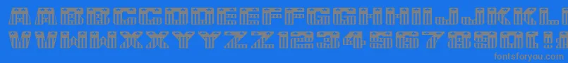 UsaFlagNormala Font – Gray Fonts on Blue Background