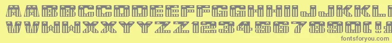UsaFlagNormala Font – Gray Fonts on Yellow Background