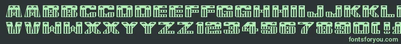 フォントUsaFlagNormala – 黒い背景に緑の文字