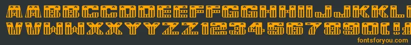 UsaFlagNormala Font – Orange Fonts on Black Background