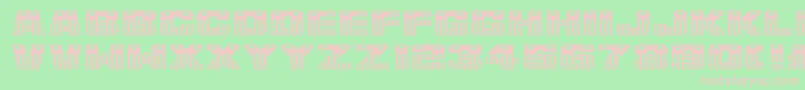 UsaFlagNormala-Schriftart – Rosa Schriften auf grünem Hintergrund