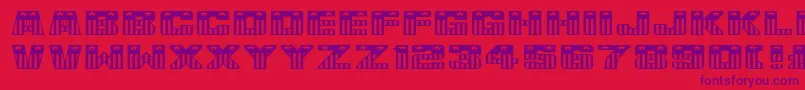 UsaFlagNormala Font – Purple Fonts on Red Background
