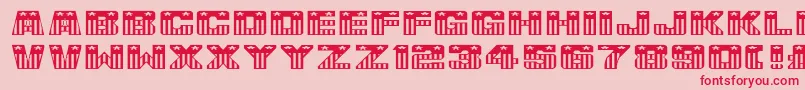 UsaFlagNormala Font – Red Fonts on Pink Background