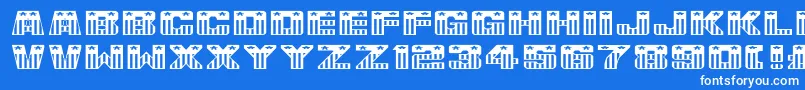 フォントUsaFlagNormala – 青い背景に白い文字