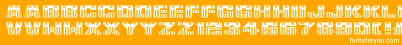UsaFlagNormala Font – White Fonts on Orange Background