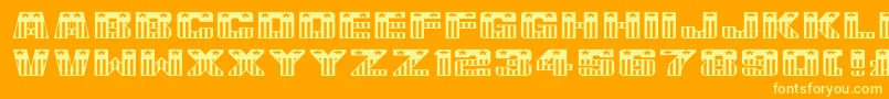 fuente UsaFlagNormala – Fuentes Amarillas Sobre Fondo Naranja