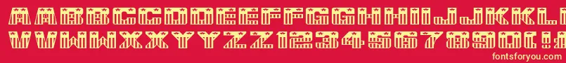 UsaFlagNormala Font – Yellow Fonts on Red Background