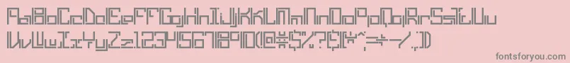 フォントLyneousl – ピンクの背景に灰色の文字