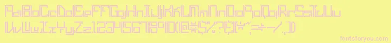 Lyneousl Font – Pink Fonts on Yellow Background