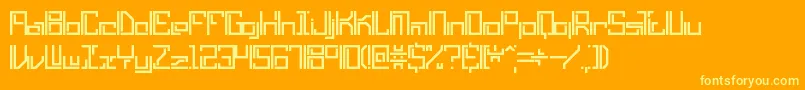 Lyneousl Font – Yellow Fonts on Orange Background