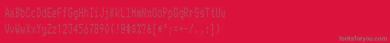 TelidoncdRegular-Schriftart – Graue Schriften auf rotem Hintergrund