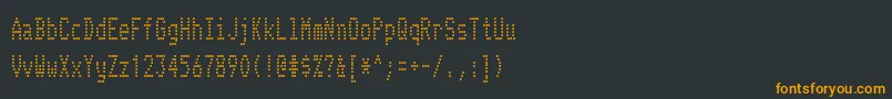 Шрифт TelidoncdRegular – оранжевые шрифты на чёрном фоне